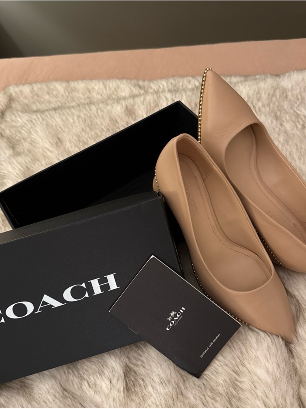 Coach Leather Pointed Toe low heel